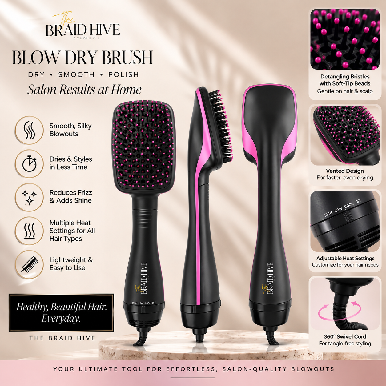 The Blowout Brush™ | Blow Dry + Detangling Brush