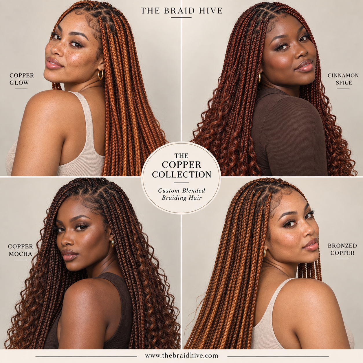 The Copper Collection – The Braid Hive Custom Braiding Hair